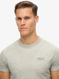 Superdry Organic Cotton Essential Logo T-Shirt - view 2, Grey Fleck Marl