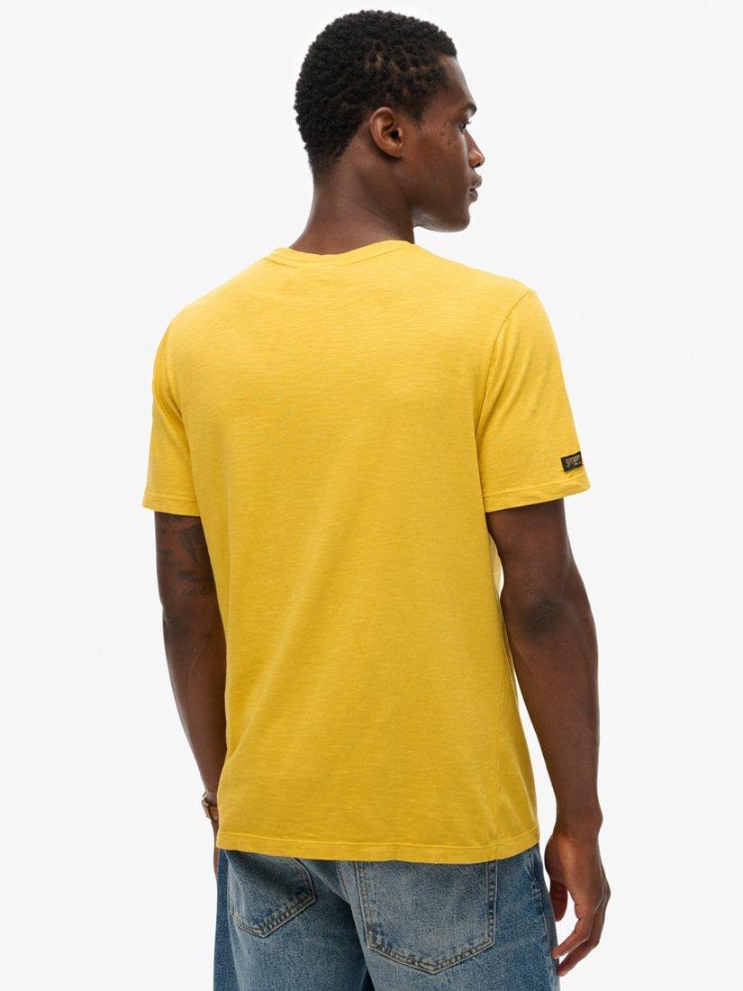 Product image 5 of 5, which shows Superdry Copper Label Script T-Shirt, Pigment Yellow Slub, S