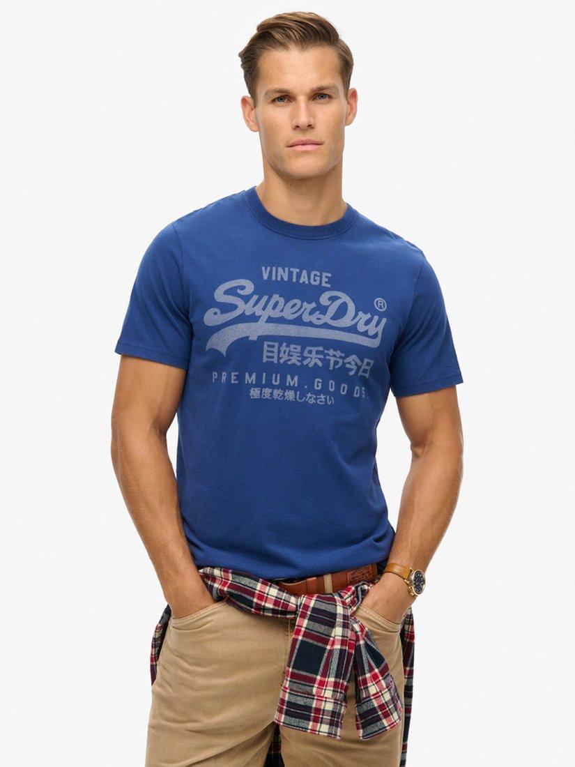 Superdry Classic Vintage Logo Heritage T-Shirt, Supermarine Navy
