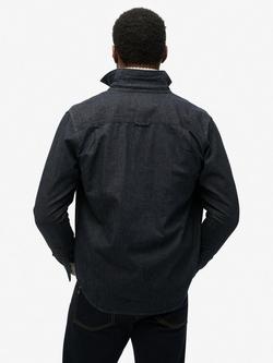 Superdry The Merchant Store Denim Overshirt, Rinse Wash - view 2, Rinse Wash