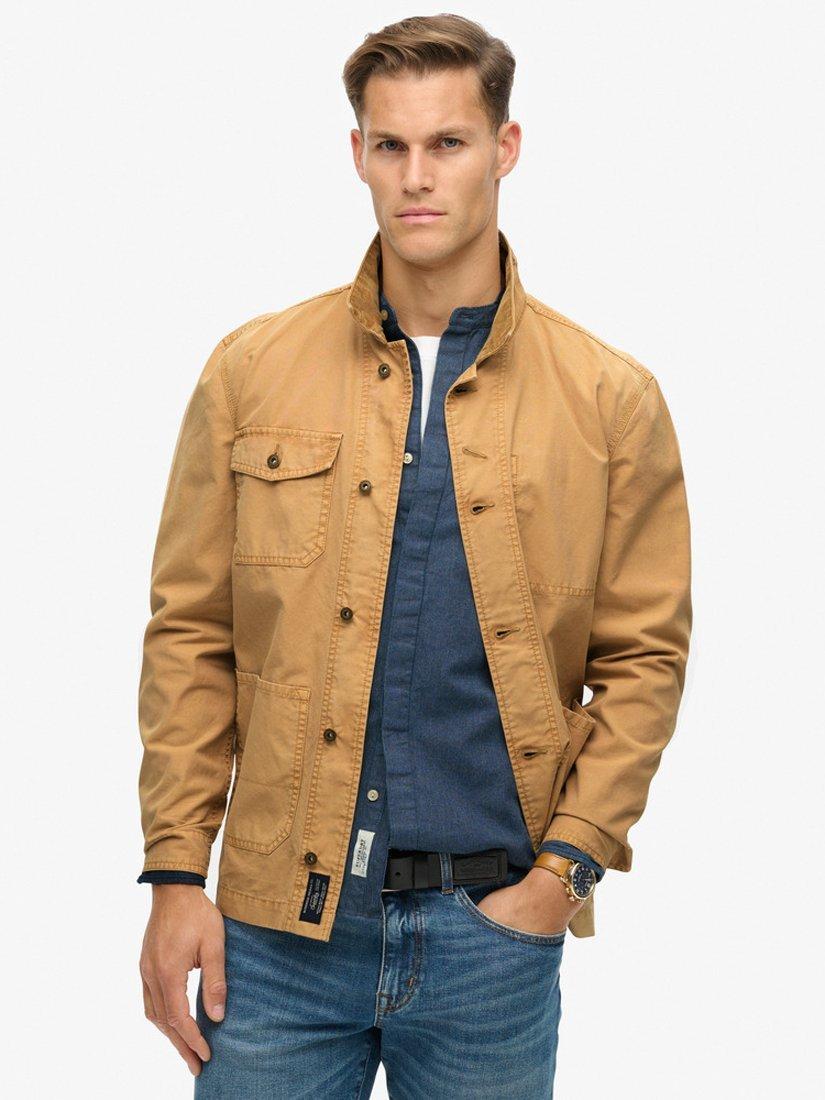 Superdry Merchant Store Cotton Work Jacket, Shaker Beige, S