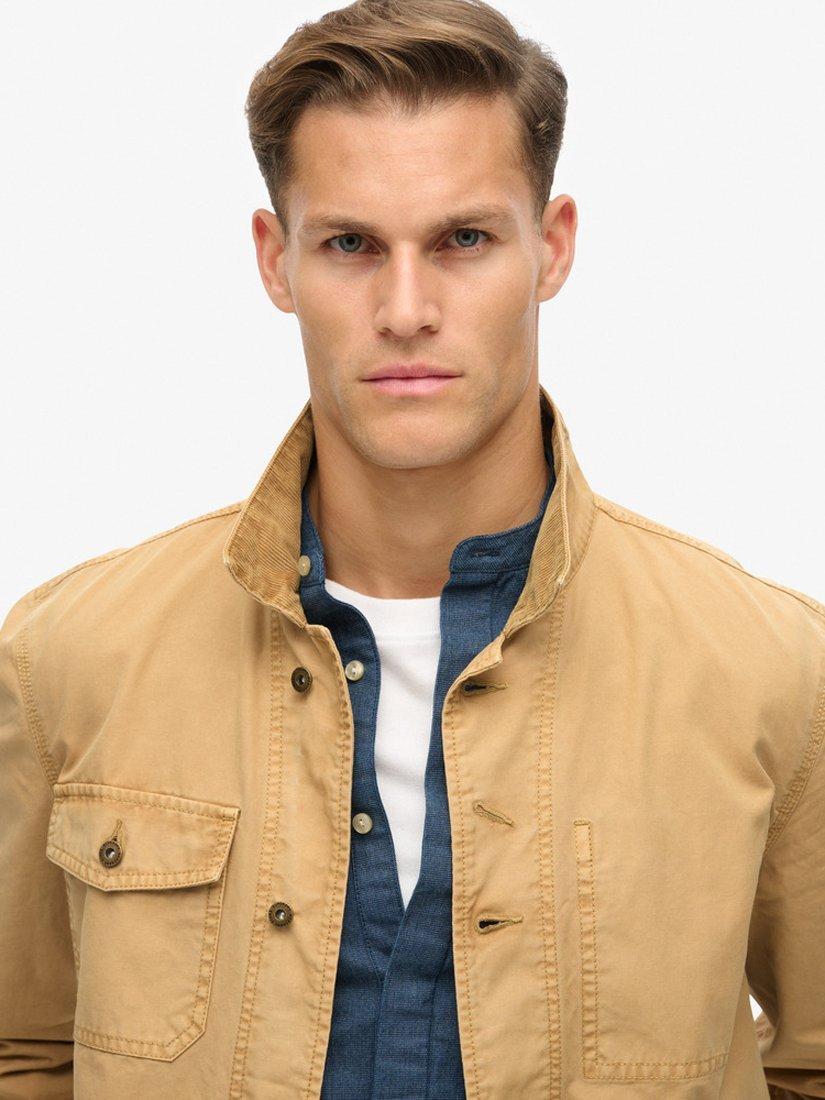 Superdry Merchant Store Cotton Work Jacket, Shaker Beige, S