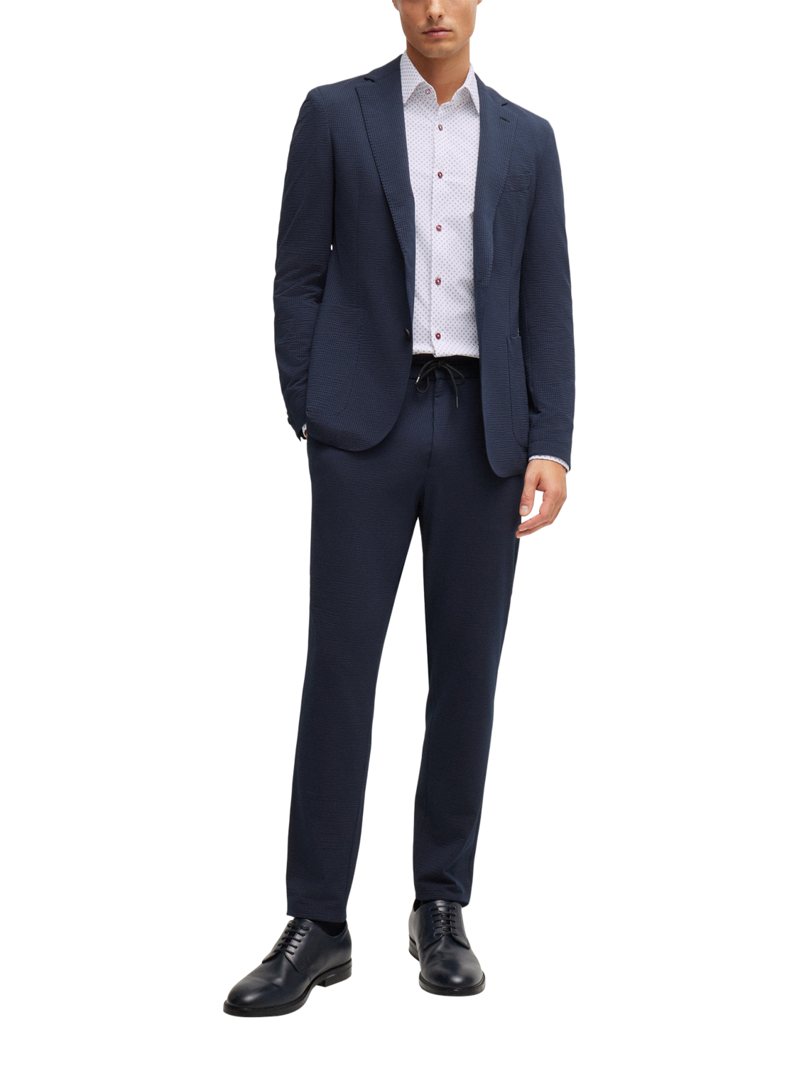 Product image 3 of 6, which shows HUGO BOSS BOSS Performance Slim Fit Shirt, White/Multi, 14.5