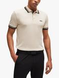 BOSS Paddy Tipped Polo Shirt, Open White