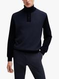 BOSS Zip Neck Wool Jumper