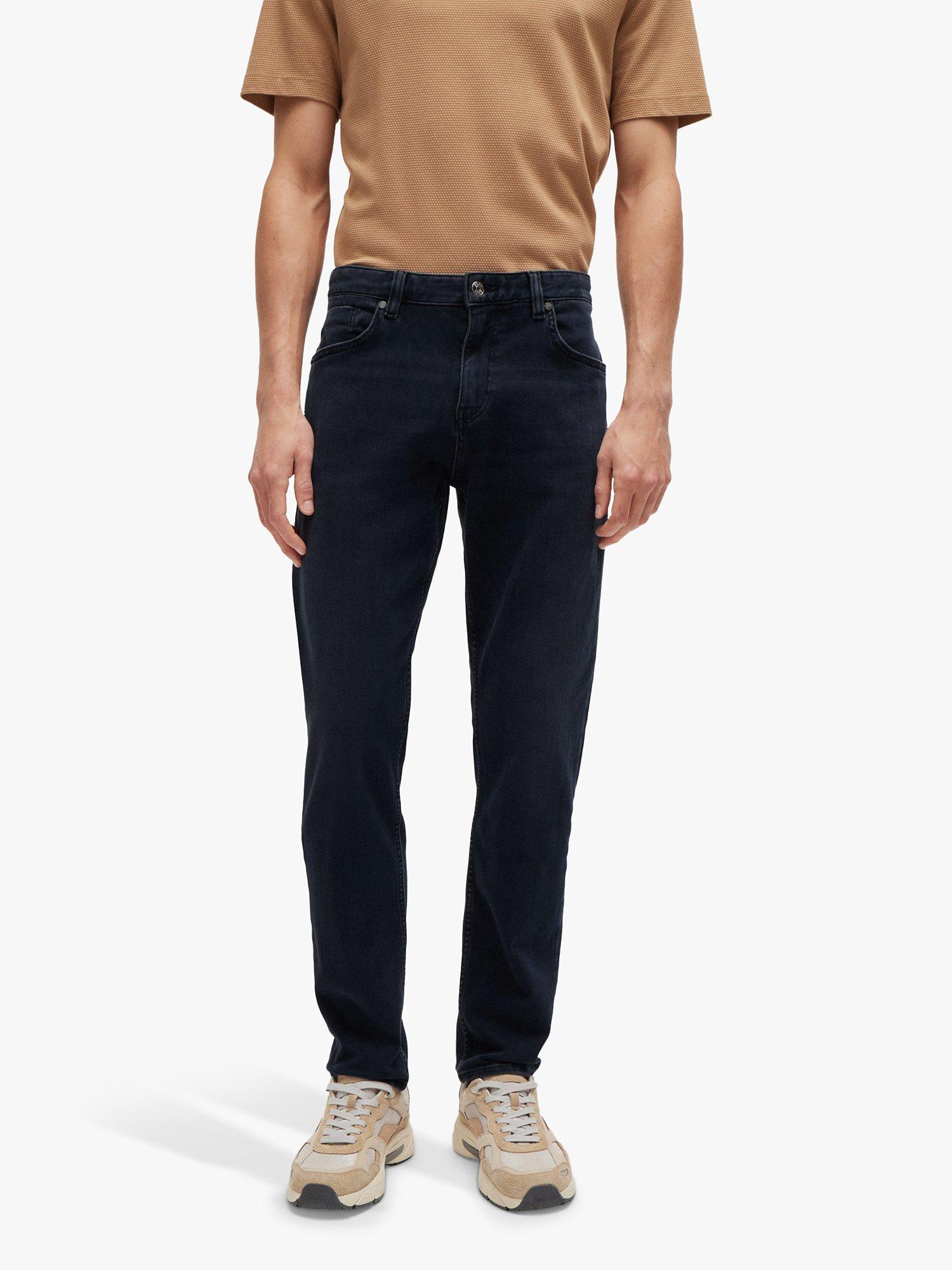 Product image 1 of 6, which shows BOSS Maine Straight Fit Jeans, Dark Blue, 30R