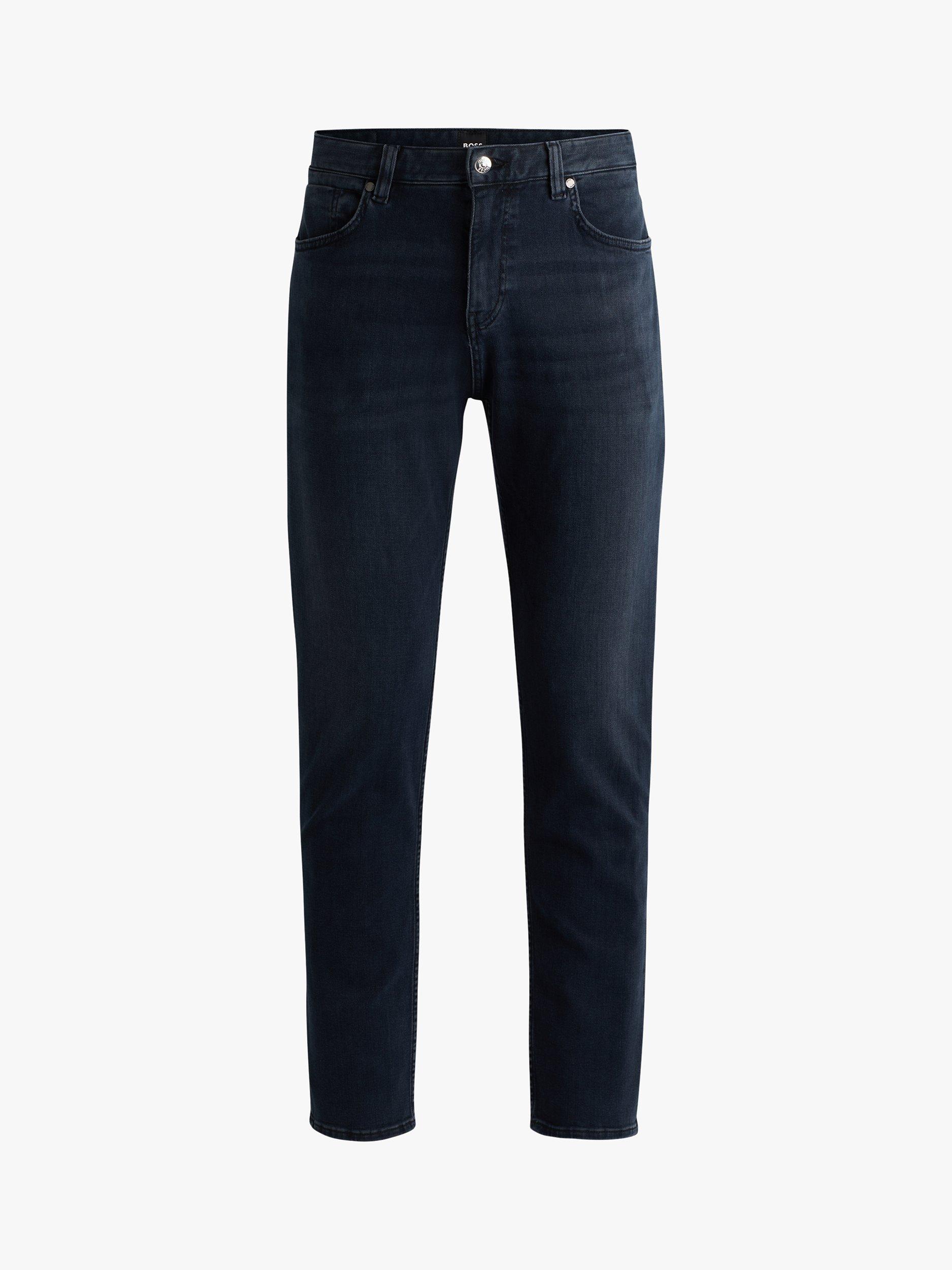 Product image 4 of 6, which shows BOSS Maine Straight Fit Jeans, Dark Blue, 30R