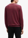 BOSS Leno-P Slim Fit Jumper, Dark Red