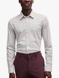 BOSS Slim Fit Print Shirt, Open White