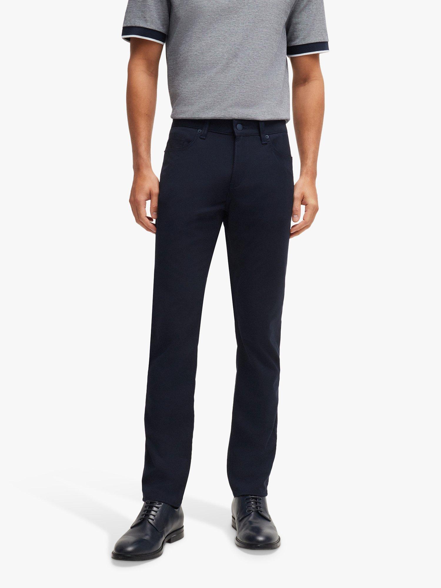 BOSS Slim Fit Performance Trousers, Dark Blue