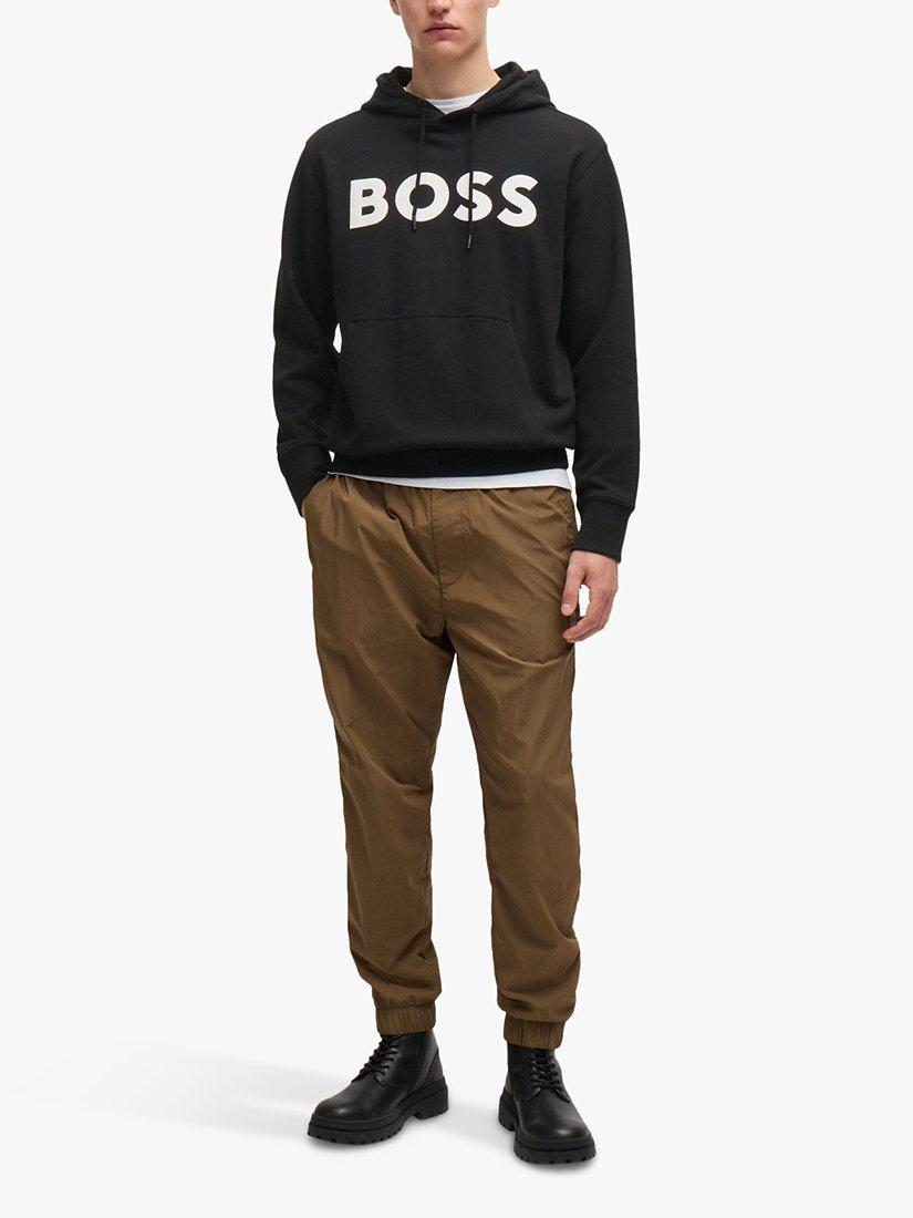 Product image 3 of 5, which shows BOSS Logo Cotton Jersey Hoodie, Black, M