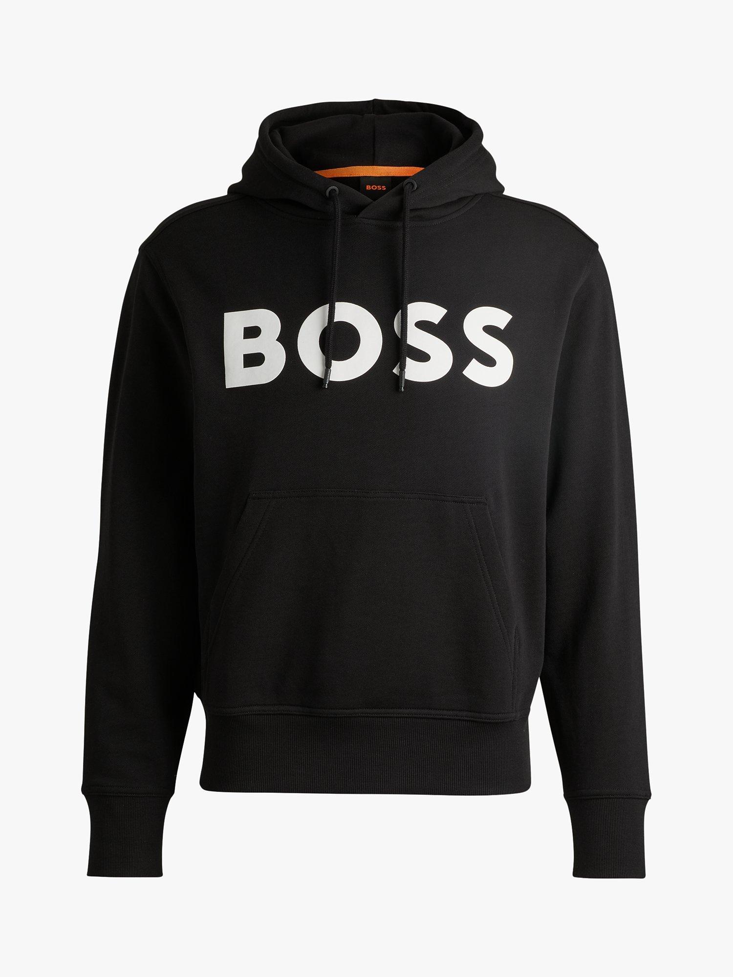 Product image 4 of 5, which shows BOSS Logo Cotton Jersey Hoodie, Black, M
