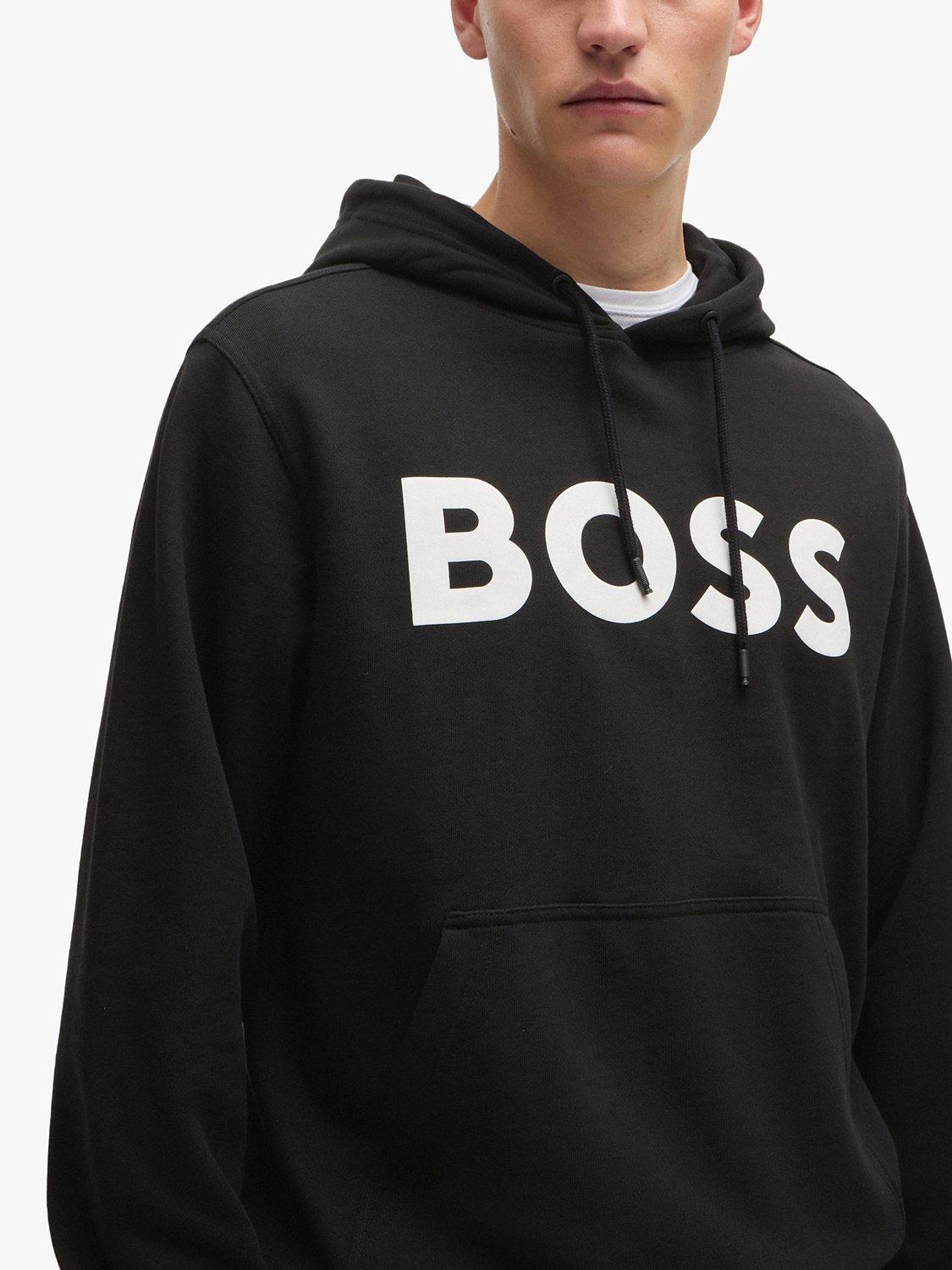 Product image 5 of 5, which shows BOSS Logo Cotton Jersey Hoodie, Black, M
