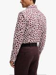 BOSS Slim Fit Abstract Print Shirt, Dark Red