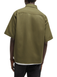 HUGO Relaxed Fit Short Sleeve Shirt, Open Green