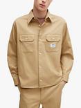 HUGO Light Twill Overshirt, Medium Beige