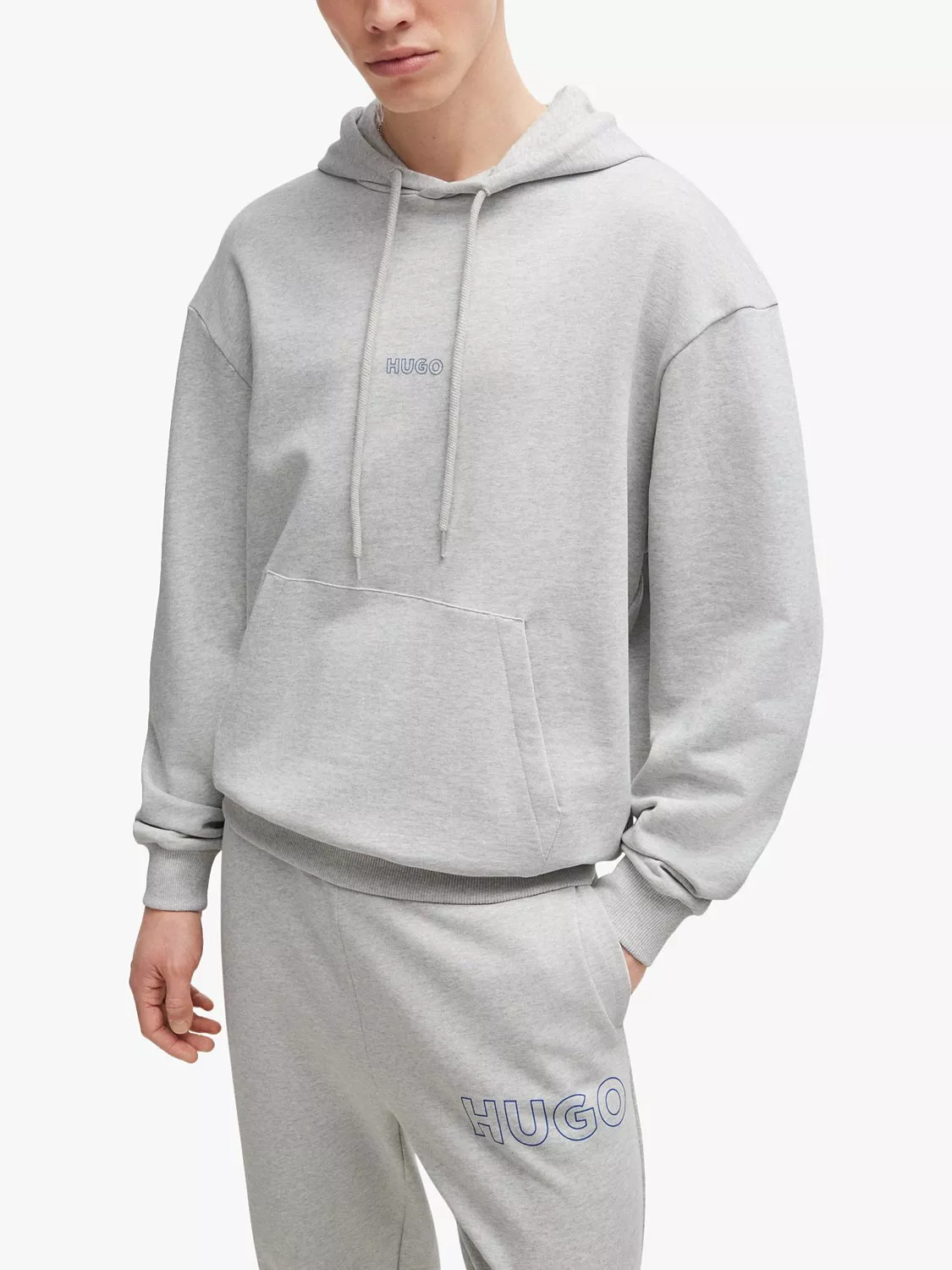 Boss grey hoodie hotsell