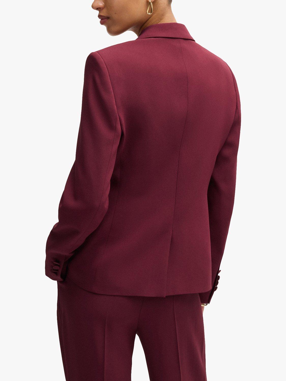 Product image 2 of 6, which shows HUGO BOSS Single Breasted Blazer, Dark Red, 18