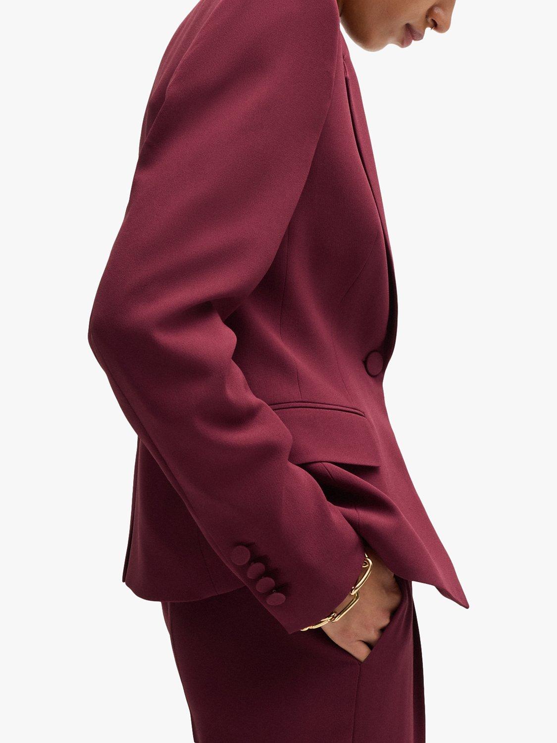 Product image 6 of 6, which shows HUGO BOSS Single Breasted Blazer, Dark Red, 18