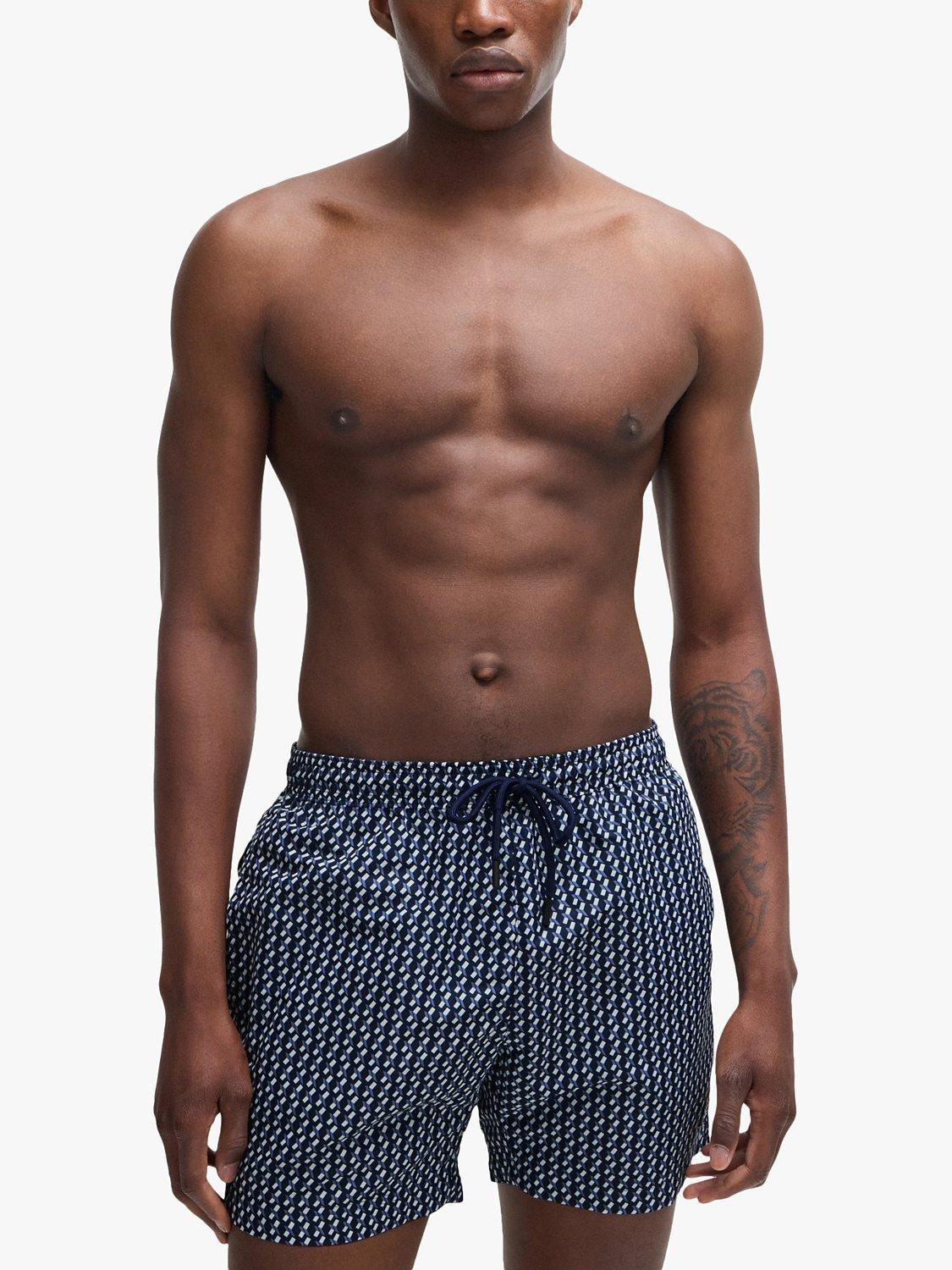 Navy hugo boss swim shorts online