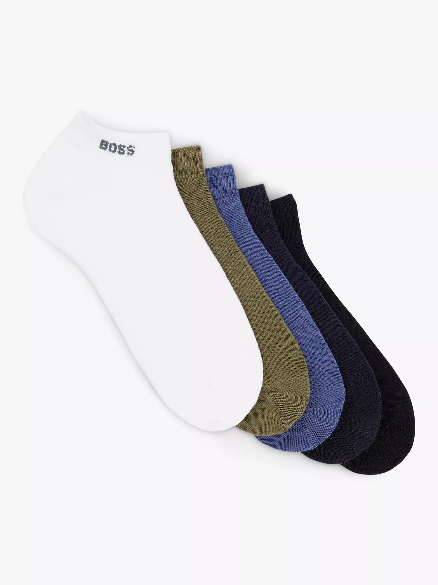BOSS Logo Trainer Socks Pack of 5 Multi