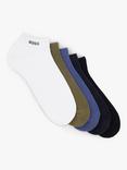 BOSS Logo Trainer Socks, Pack of 5, Multi