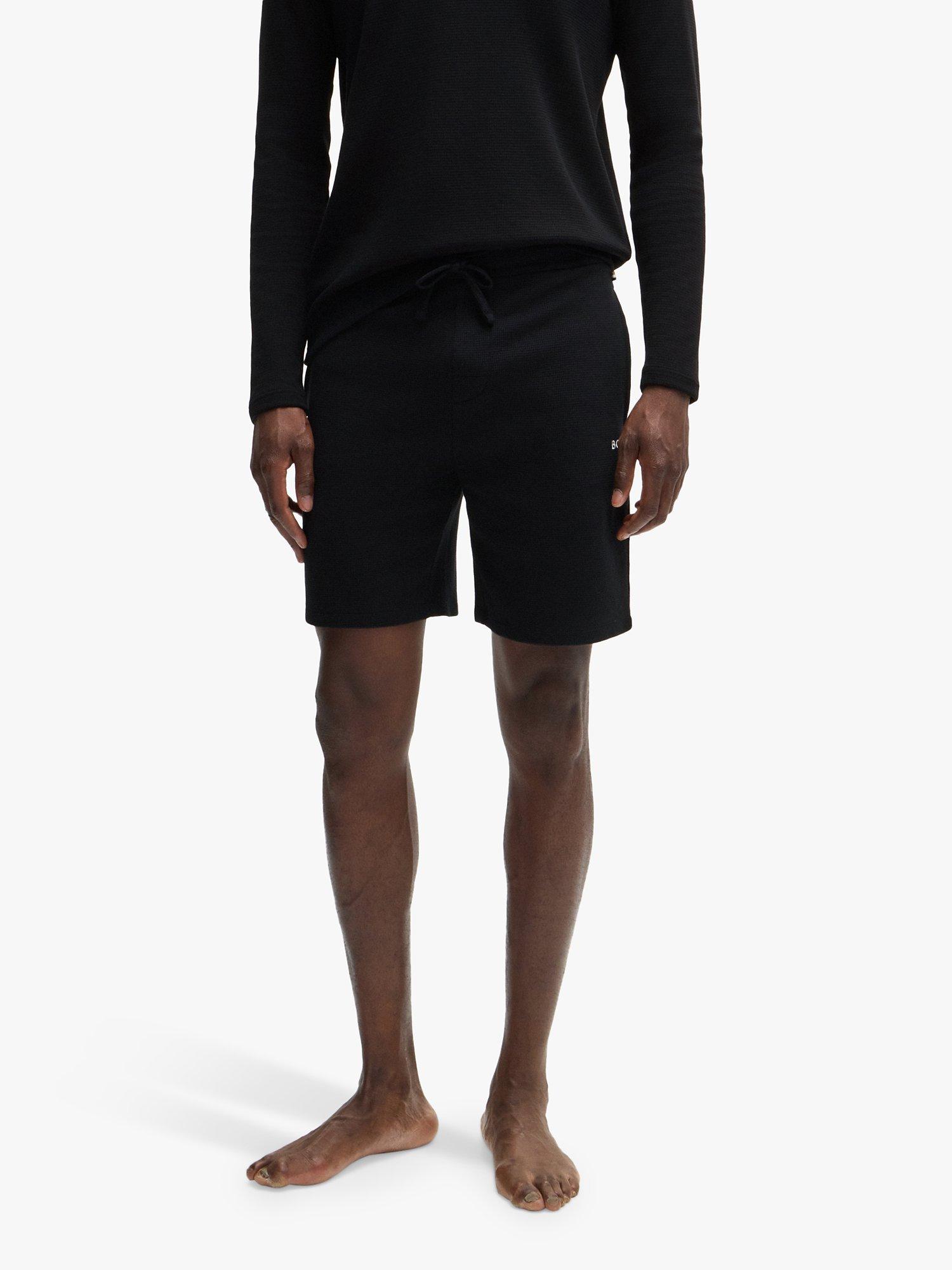 HUGO BOSS BOSS Embroidery Logo Lounge Shorts, Black, L