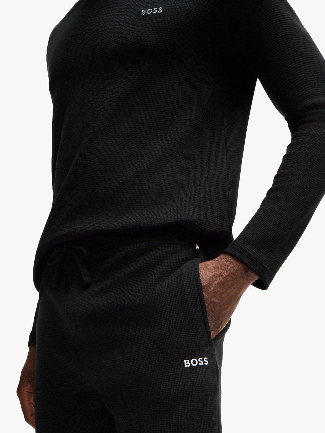 HUGO BOSS BOSS Embroidery Logo Lounge Shorts, Black, L