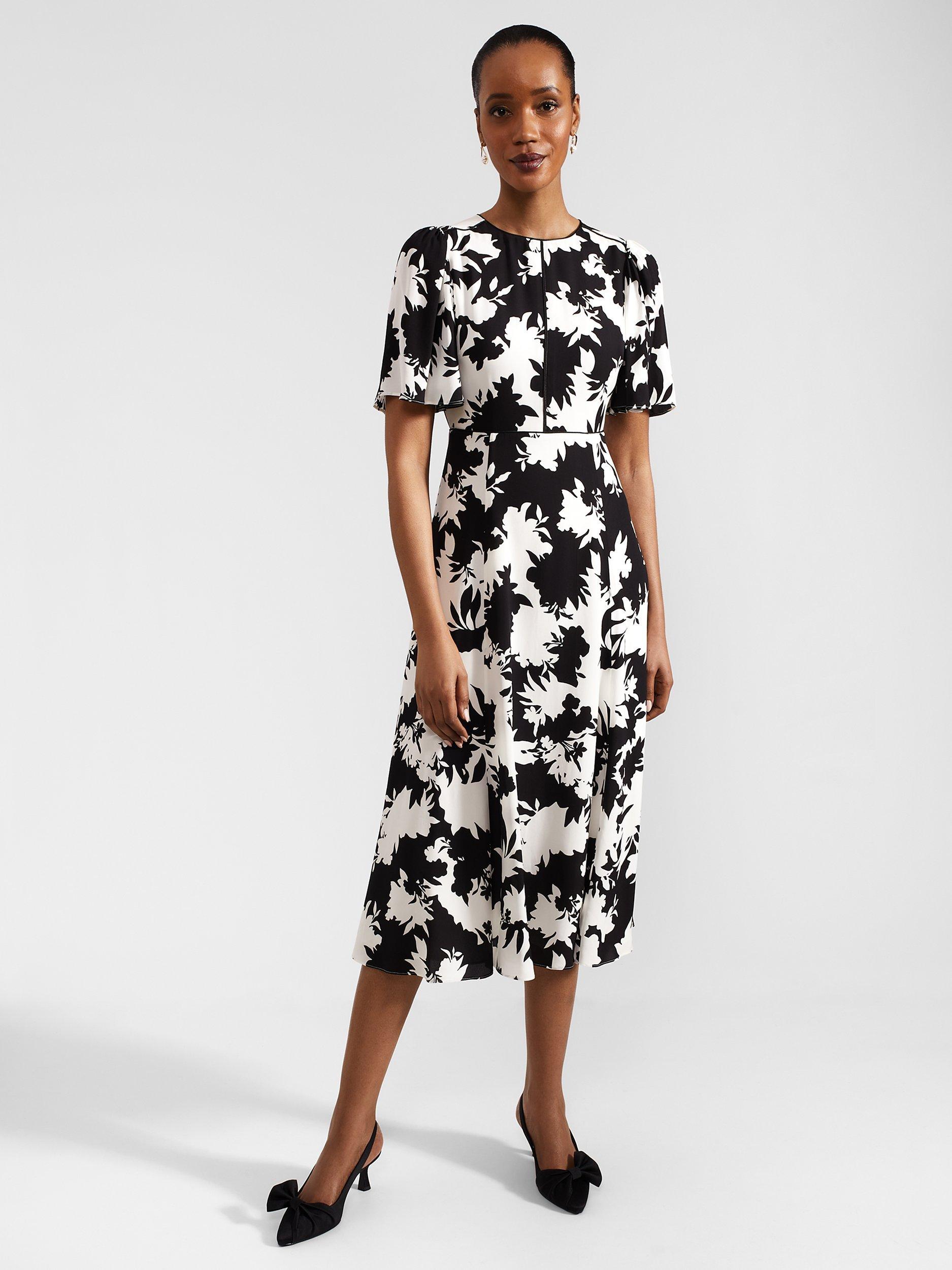 Product image 6 of 6, which shows Hobbs Francis Slingback Kitten Heel Court Shoes, Black, 4