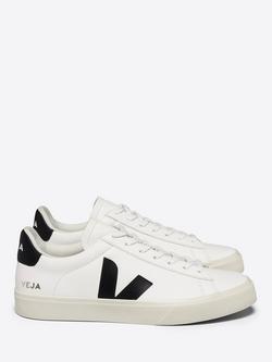 VEJA Campo Leather Trainers, Extra White/Black, Extra White/Black