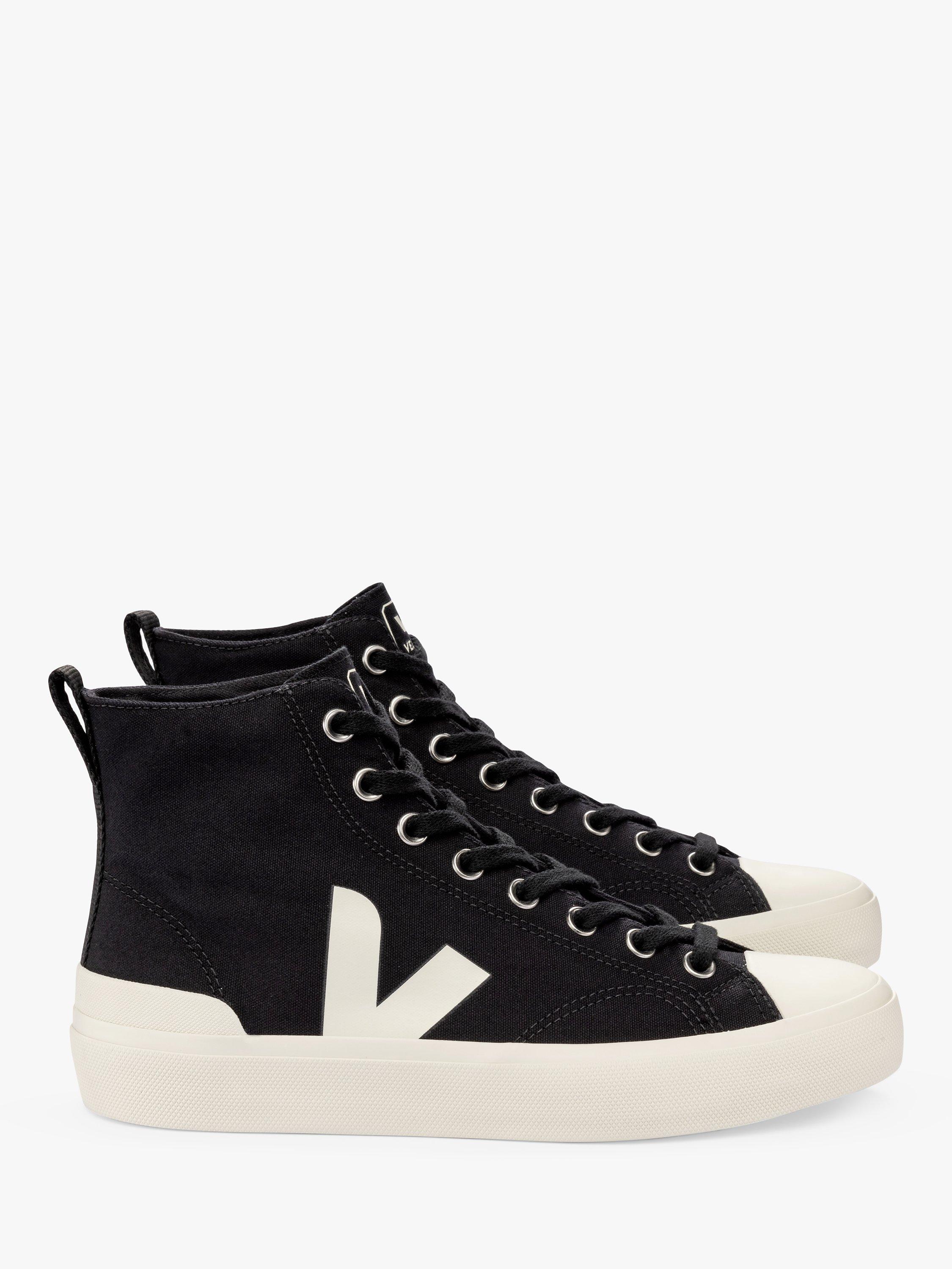 VEJA Wata II Hi Top Canvas Trainers Black Pierre