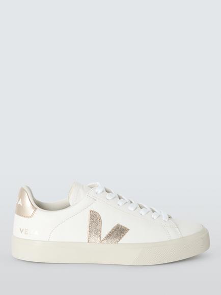 VEJA Campo Leather Trainers, Extra White/Platine, Extra White/Platine