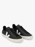 VEJA Campo Leather Trainers, Black/White