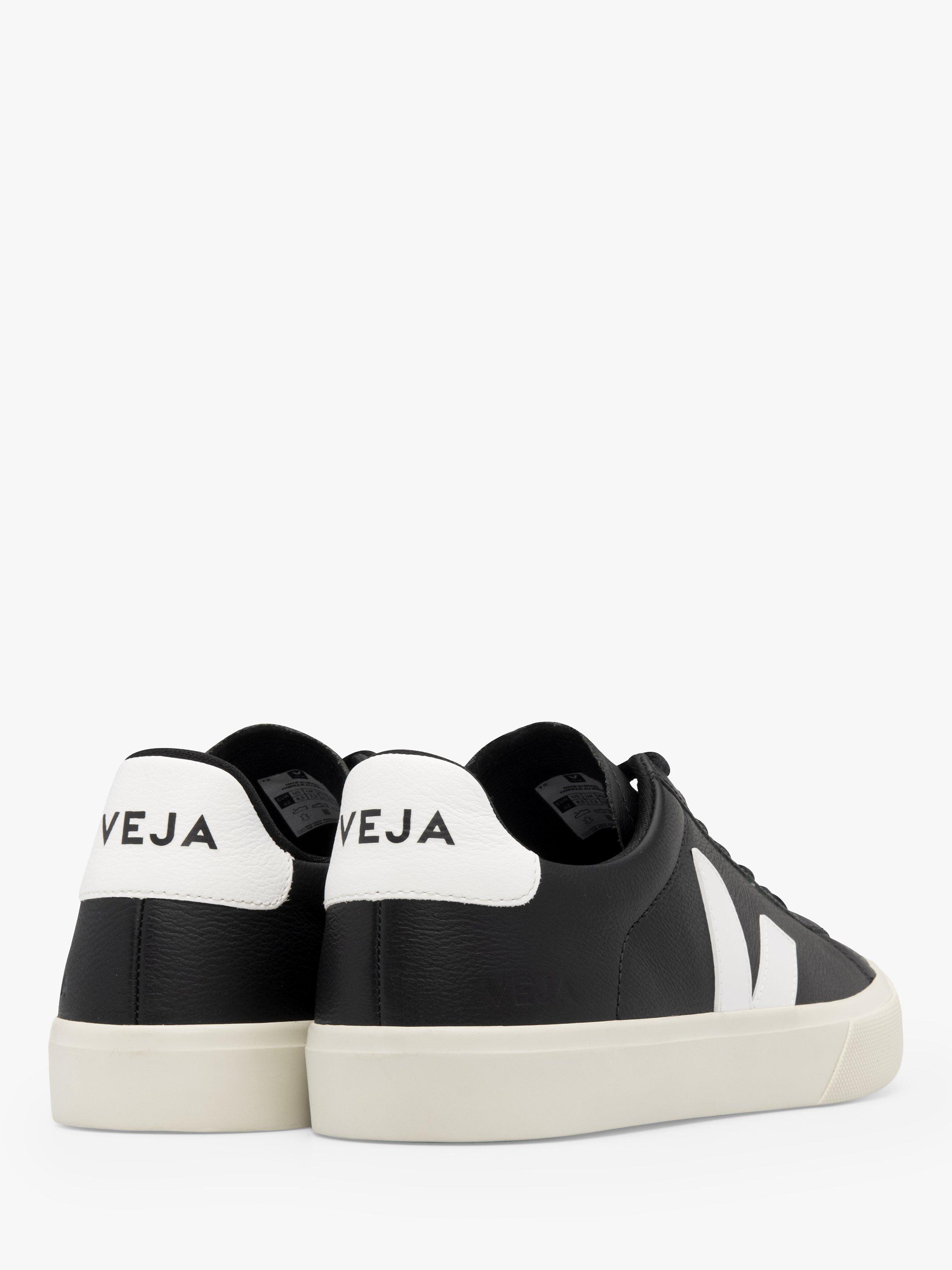 Product image 3 of 3, which shows VEJA Campo Leather Trainers, Black/White, 7