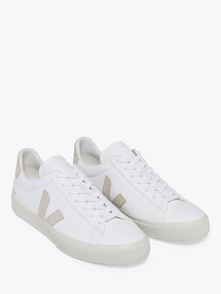 Veja Campo Leather Trainers - view 2, White/Natural