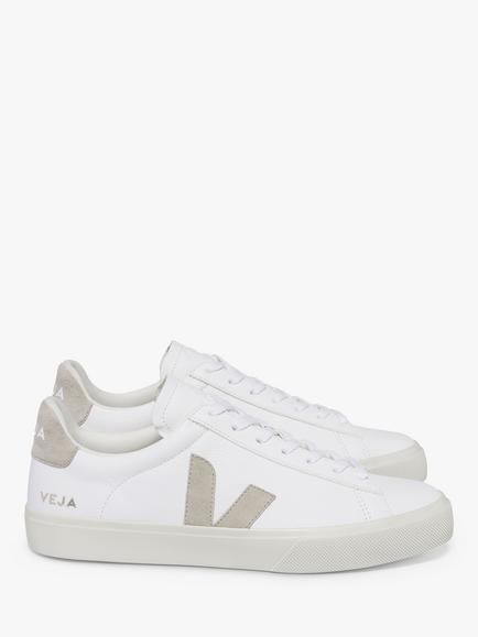Veja Campo Leather Trainers, White/Natural