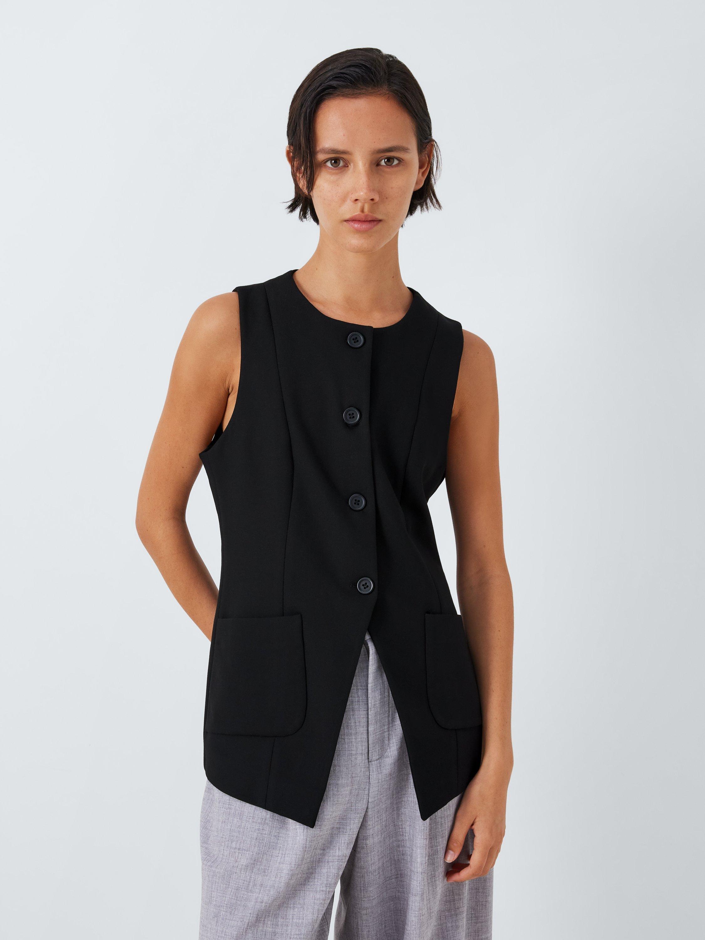 John Lewis ANYDAY Longline Waistcoat Black