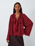 AND/OR Kendall Ruffle Blouse, Red