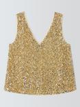 AND/OR Sheridan Sequin Vest Top, Gold