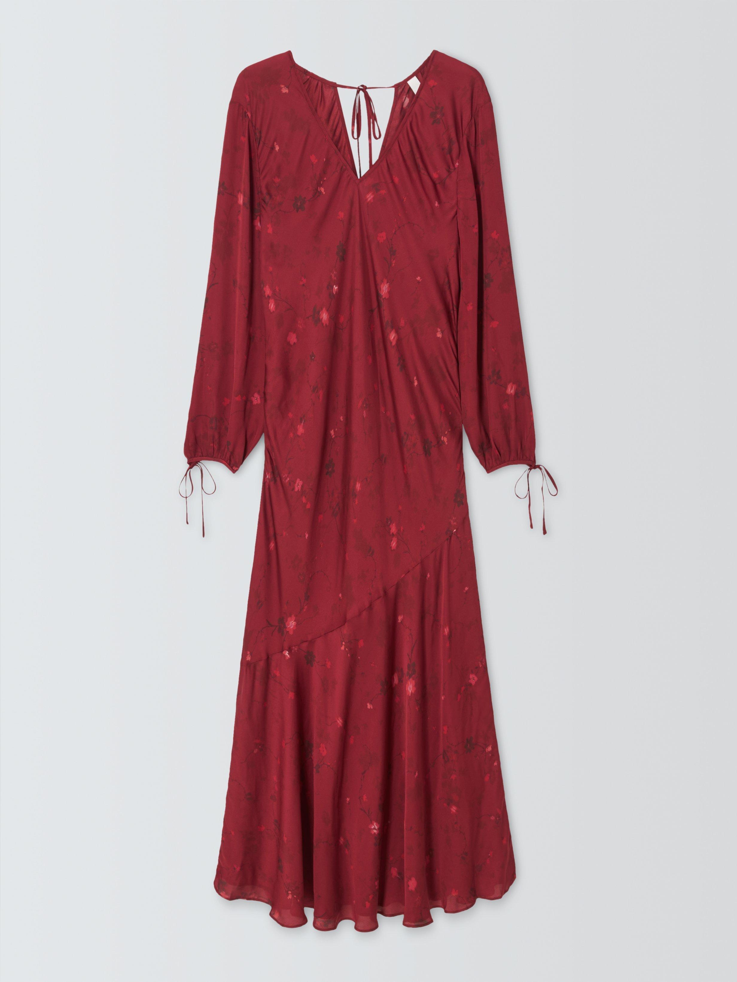 Product image 2 of 6, which shows AND/OR Asha Floral Maxi Dress, Red/Multi, 10