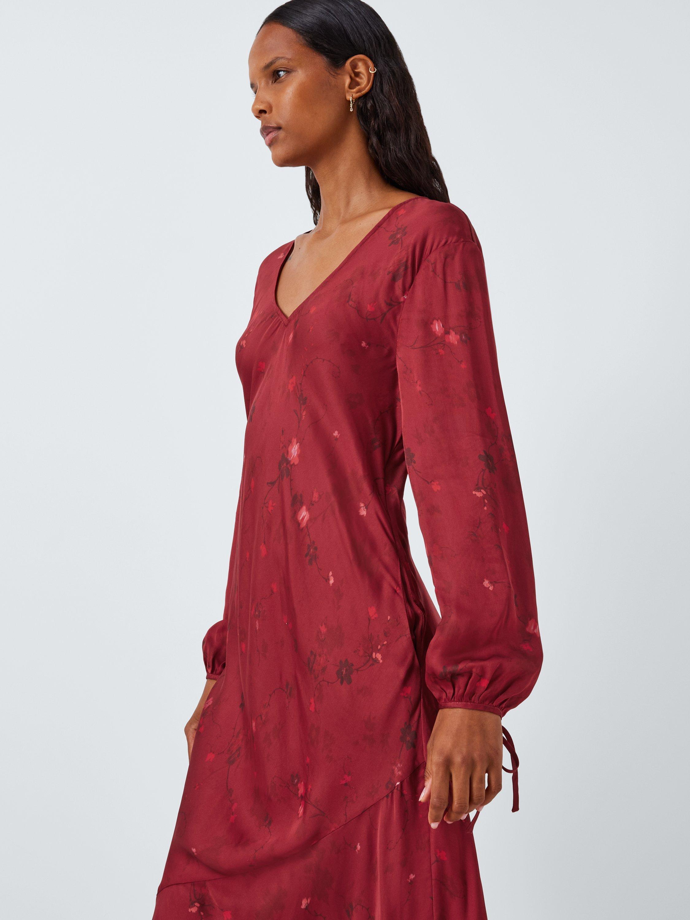 Product image 5 of 6, which shows AND/OR Asha Floral Maxi Dress, Red/Multi, 10