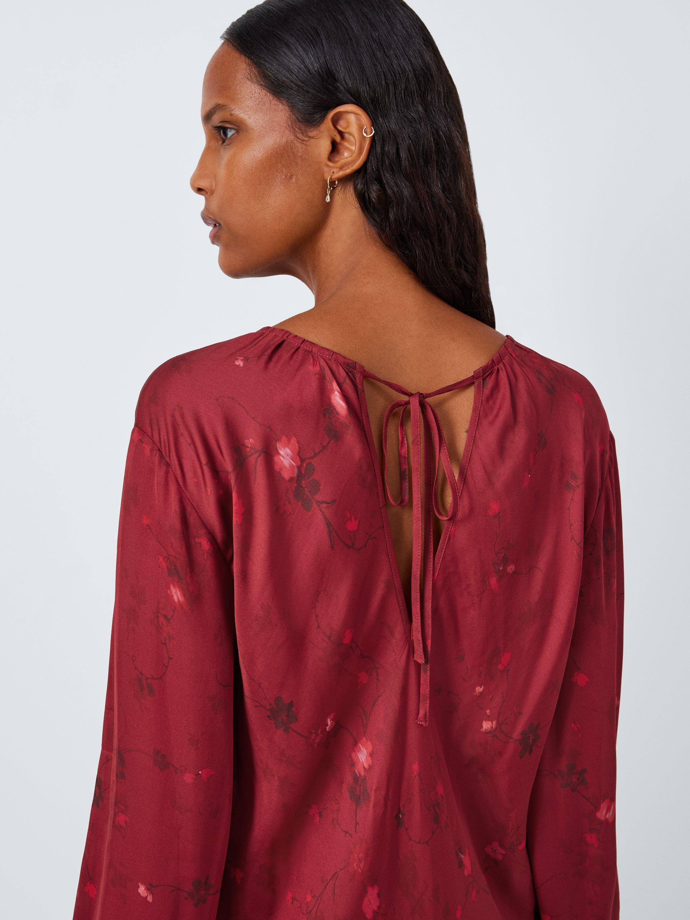Product image 6 of 6, which shows AND/OR Asha Floral Maxi Dress, Red/Multi, 10