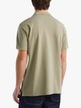 Benetton Short Sleeve Polo Shirt, Pale Khaki Green