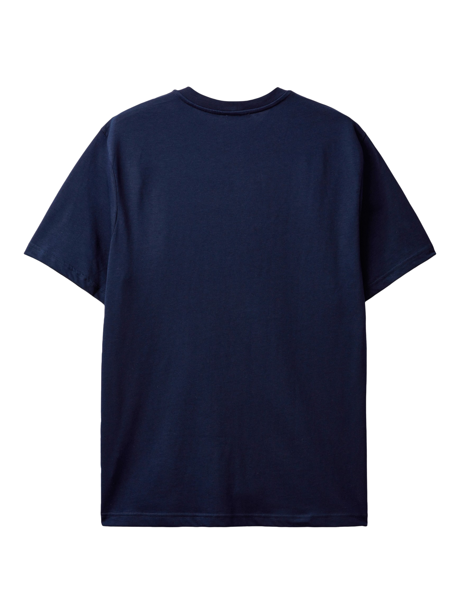 Product image 4 of 4, which shows Benetton Short Sleeve T-Shirt, Navy Blue, S