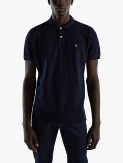 Benetton Short Sleeve Polo Shirt, Navy Blue