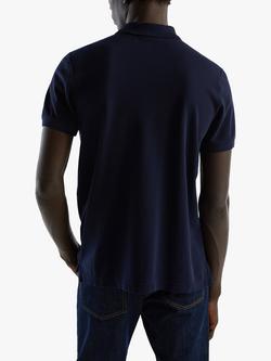 Benetton Short Sleeve Polo Shirt - view 2, Navy Blue