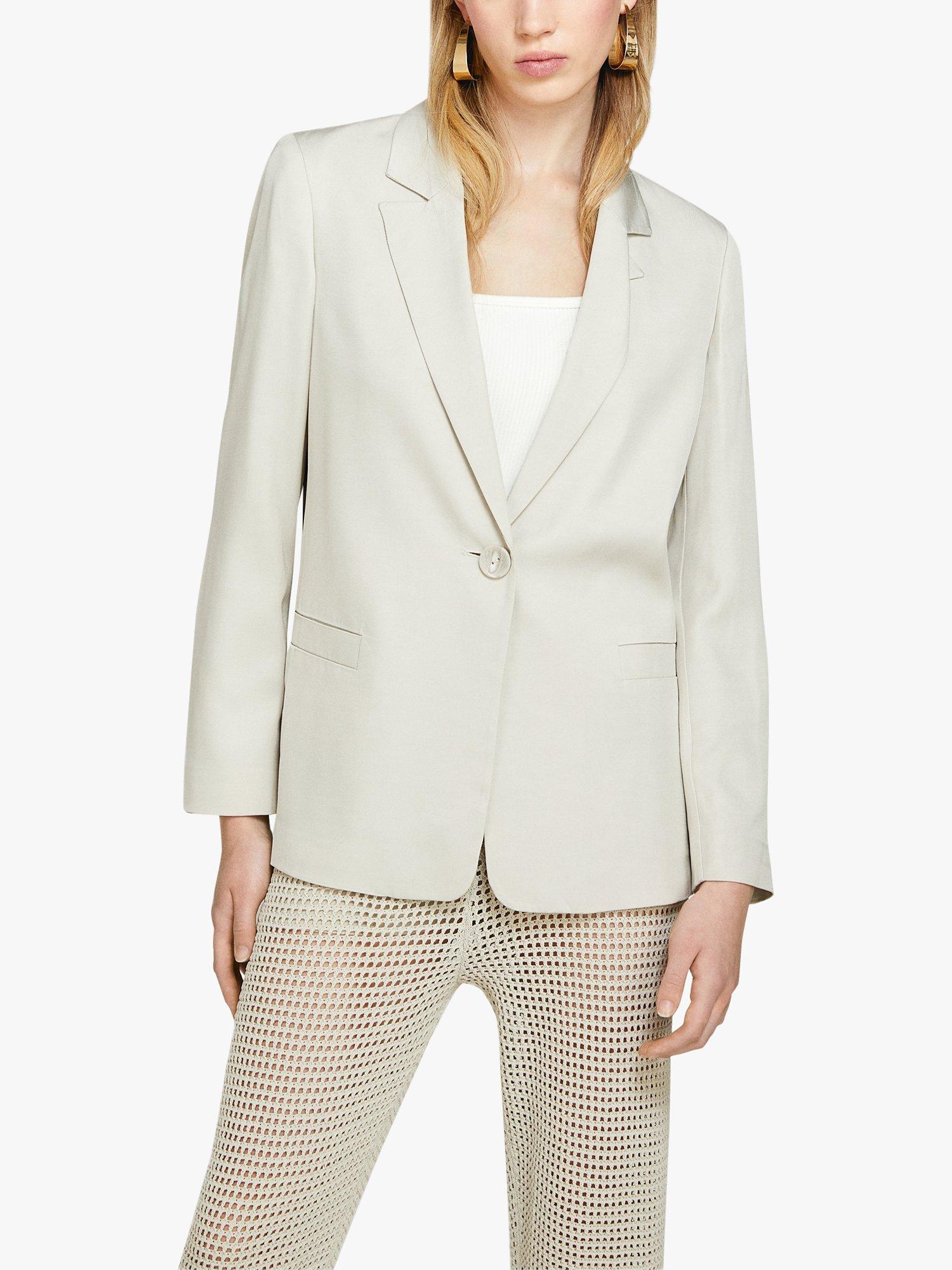 SISLEY Single Breasted Blazer, Beige