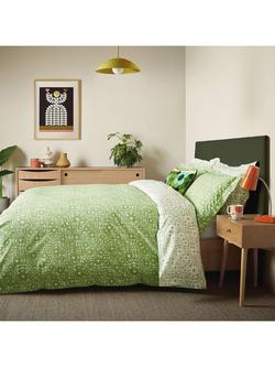 Orla Kiely Multi Criss Cross Stem Duvet Cover Set, Green/Multi