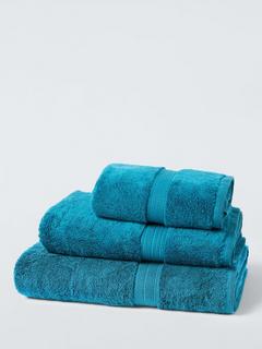 John Lewis Ultimate Hotel Towels containing TENCEL™ Lyocell, Dark Teal, Bath Towel 135x70