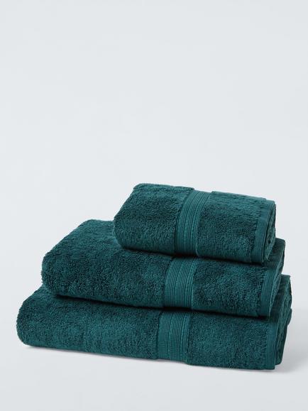 John Lewis Ultimate Hotel Towels containing TENCEL™ Lyocell, Dark Evergreen